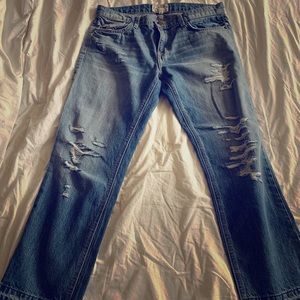 Ripped relaxed fit jeans